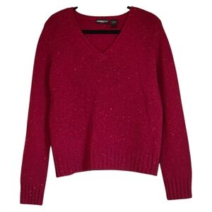 Express Women's V-Neck Red Sweater
